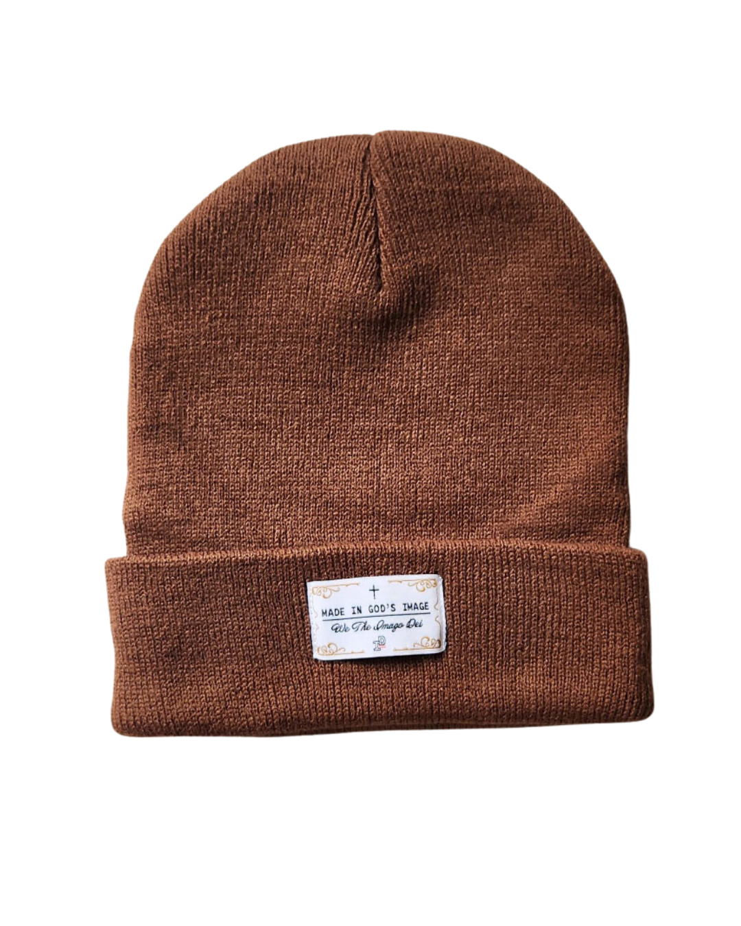 MADE IN GOD's IMAGE Beanie - TAN BROWN