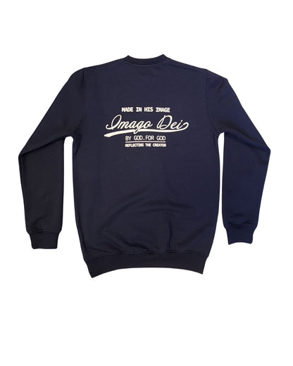 Imago Dei Crew Neck Sweater - Navy Blue