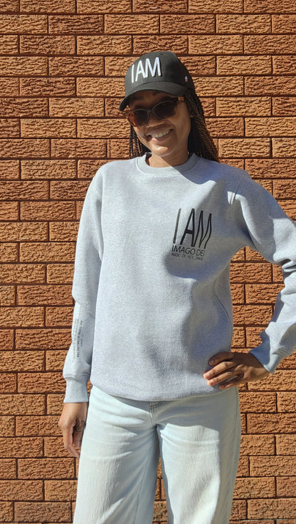 I AM Imago Dei Crew Neck Sweater - Grey Marle