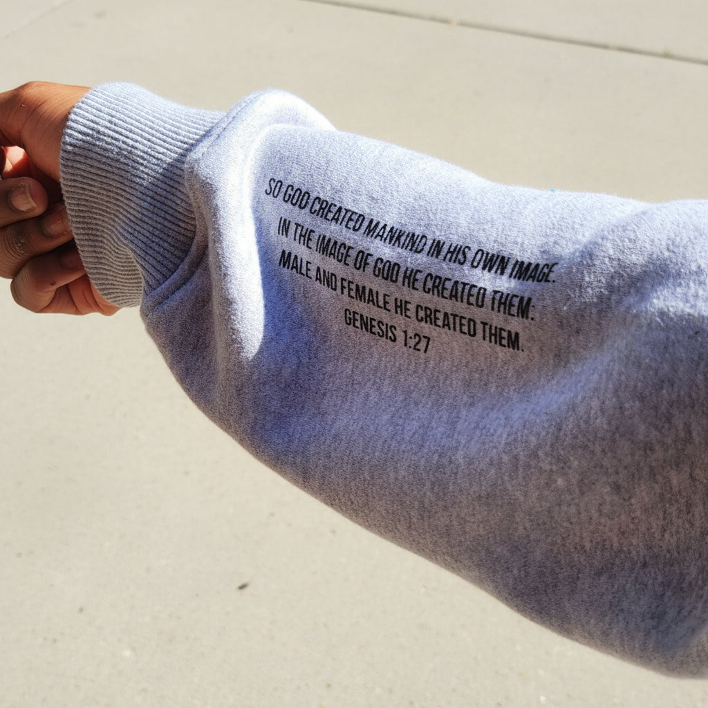 I AM Imago Dei Crew Neck Sweater - Grey Marle