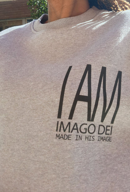I AM Imago Dei Crew Neck Sweater - Grey Marle