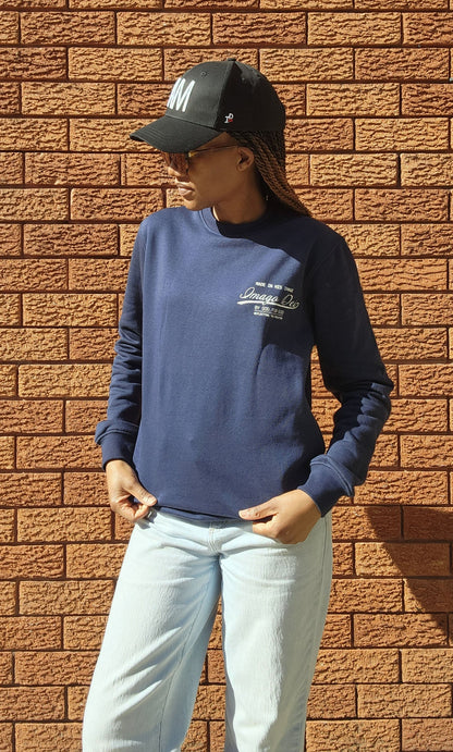 Imago Dei Crew Neck Sweater - Navy Blue