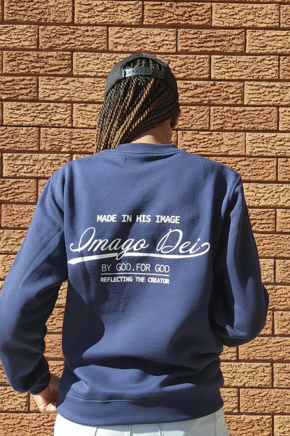 Imago Dei Crew Neck Sweater - Navy Blue