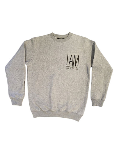 I AM Imago Dei Crew Neck Sweater - Grey Marle