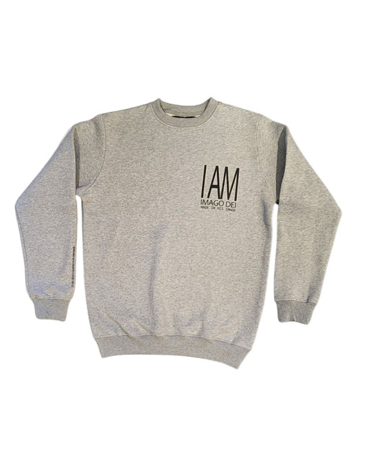 I AM Imago Dei Crew Neck Sweater - Grey Marle