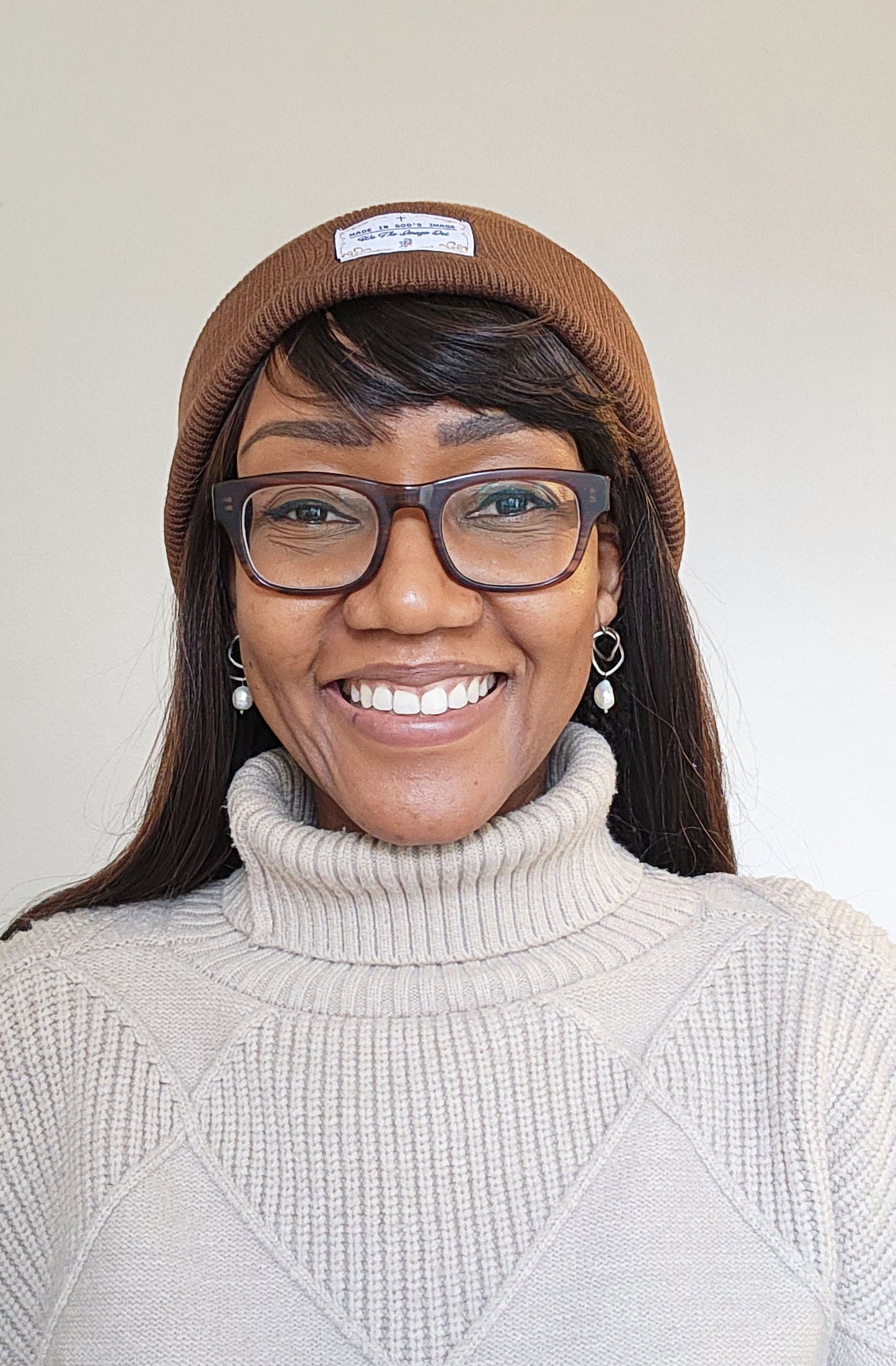 MADE IN GOD's IMAGE Beanie - TAN BROWN