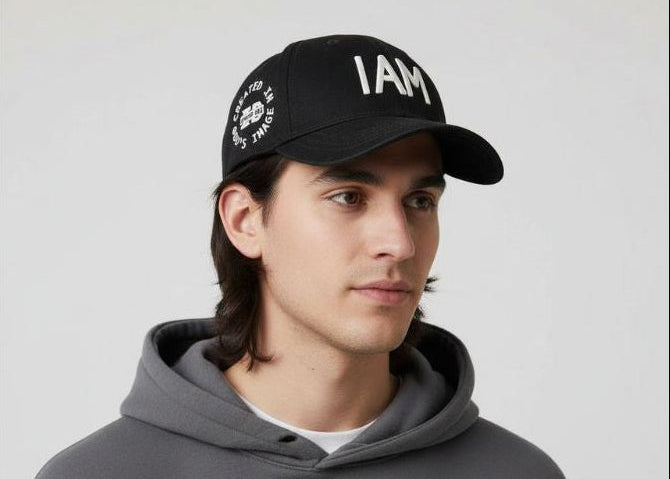 I AM - Black Snap Back Cap