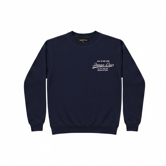 Imago Dei Crew Neck Sweater - Navy Blue
