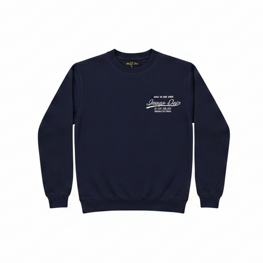 Imago Dei Crew Neck Sweater - Navy Blue