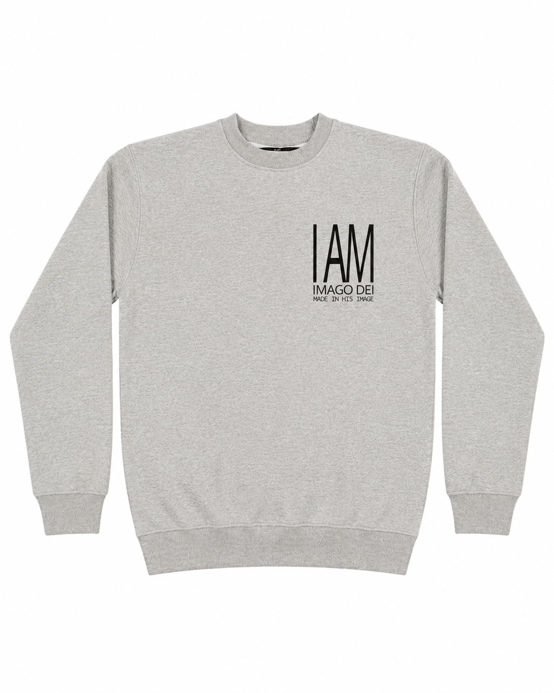 I AM Imago Dei Crew Neck Sweater - Grey Marle