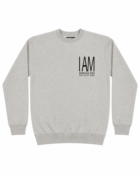 I AM Imago Dei Crew Neck Sweater - Grey Marle