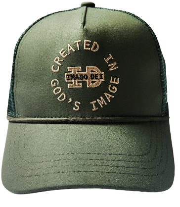 Created in God's Image - Army Green Trucker Hat