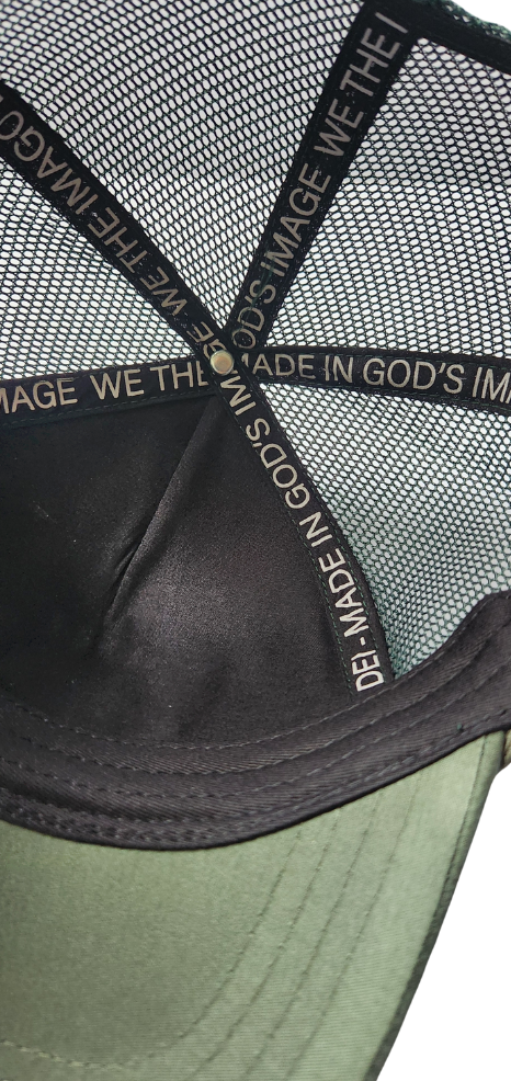 Created in God's Image - Army Green Trucker Hat