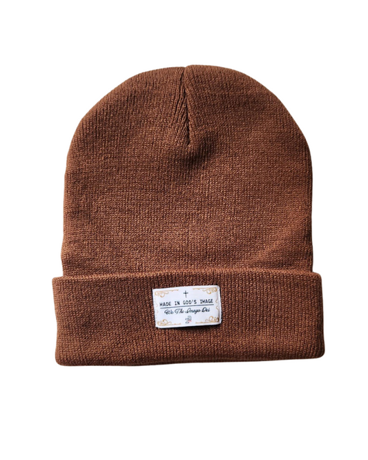 MADE IN GOD's IMAGE Beanie - TAN BROWN